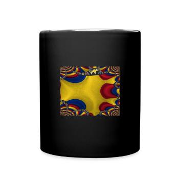 Rumänien Flagge Bukarest - Tasse einfarbig - Schwarz - Vorne