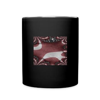 Lettland Flagge Riga - Tasse einfarbig - Schwarz - Vorne