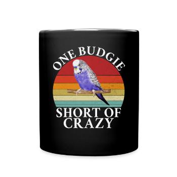Budgie Gift - Full Colour Mug - black - Front