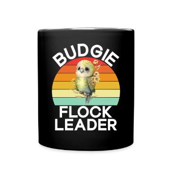 Budgie Gift - Full Colour Mug - black - Front