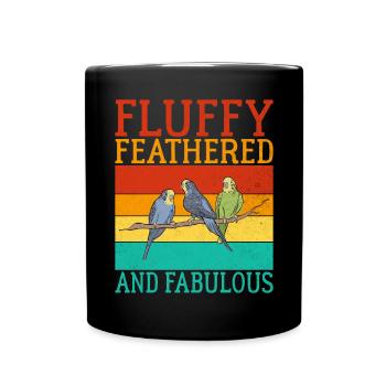 Budgie Gift - Full Colour Mug - black - Front