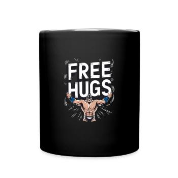 Lutteur - Câlins gratuits - Mug uni - noir - Devant