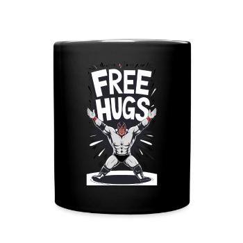 Lutteur - Câlins gratuits - Mug uni - noir - Devant