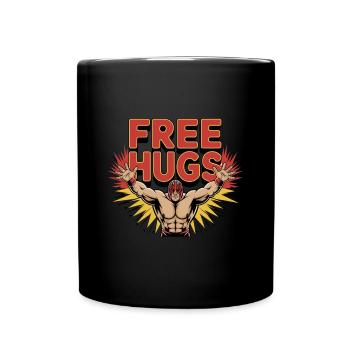 Lutteur - Câlins gratuits - Mug uni - noir - Devant