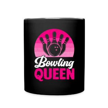 Bowling Girl Funny Ladies Team Bowler Sport - Tasse einfarbig - Schwarz - Vorne