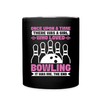 Bowling Girl Funny Ladies Team Bowler Sport - Tasse einfarbig - Schwarz - Vorne