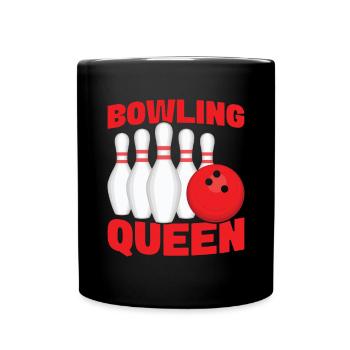 Bowling Girl Funny Ladies Team Bowler Sport - Tasse einfarbig - Schwarz - Vorne