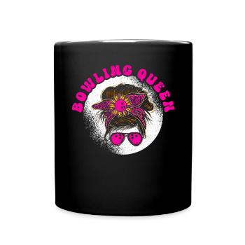 Bowling Girl Funny Ladies Team Bowler Sport - Tasse einfarbig - Schwarz - Vorne