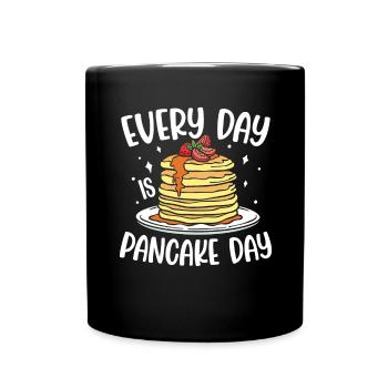 Everyday is pancake day - Tasse einfarbig - Schwarz - Vorne
