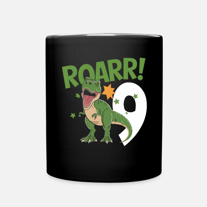 9e anniversaire 9 ans Dino Dinosaur Fan - Mug uni - noir
