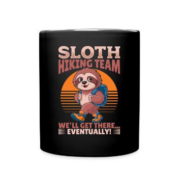 Sloth Hiking Mountains Sloth Hiking Team We'll - Tasse einfarbig - Schwarz - Vorne