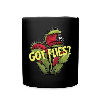 Venus Flytrap Carnivore Plant Design - Full Colour Mug - black - Front