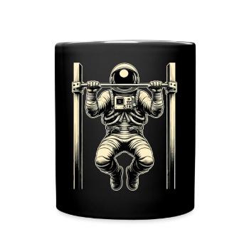 Calisthenics Astronaut Klimmzüge Geschenk - Tasse einfarbig - Schwarz - Vorne