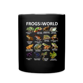 Les grenouilles du monde aiment les grenouilles, l’herpétologie pour - Mug uni - noir - Devant