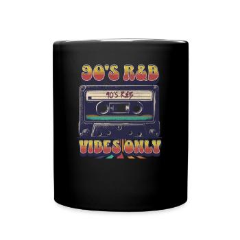 90er R&B Vibes Only Kassette Vintage 90er R&B - Tasse einfarbig - Schwarz - Vorne