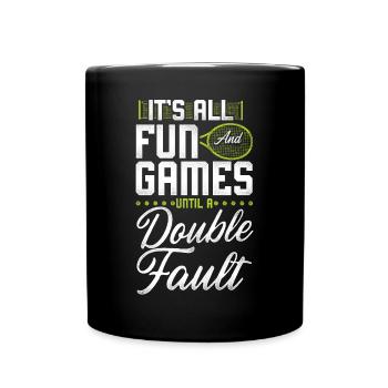 Funny Tennis Player Racket It's - Tasse einfarbig - Schwarz - Vorne