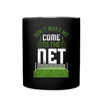 Raquette de joueur de tennis drôle ne pas - Mug uni - noir - Devant