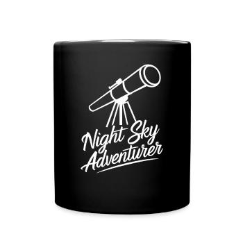 Night Sky Adventurers Amateur Astronomers - Full Colour Mug - black - Front