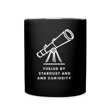 Driven by stardust and curiosity - Full Colour Mug - black - Front