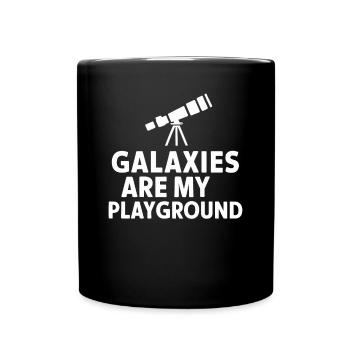 Les galaxies sont mon terrain de jeu Astronomes amateurs - Mug uni - noir - Devant