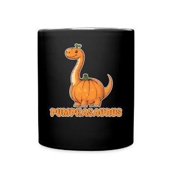 Dinosaur Pumpkin Halloween Pumkasaurus Costume - Full Colour Mug - black - Front