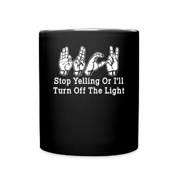 Fierté des sourds Langue des signes ASL - Mug uni - noir - Devant