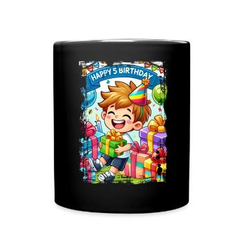 Joyeux 5e anniversaire - Mug uni - noir - Devant