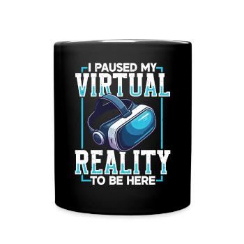 Virtual Reality Athlete Witzer VR Gamer Headset - Full Colour Mug - black - Front