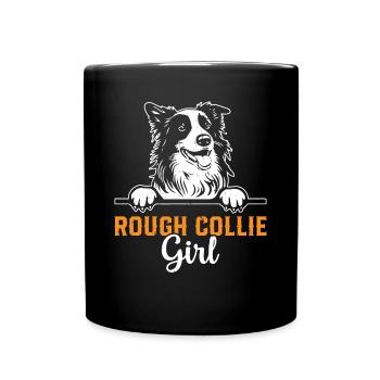 Rough Collie Dog Lover - Rough Collie Girl - Full Colour Mug - black - Front