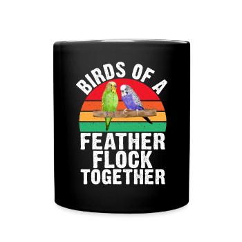 Cadeau de perruche - Mug uni - noir - Devant