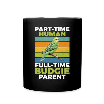 Budgie Gift - Full Colour Mug - black - Front