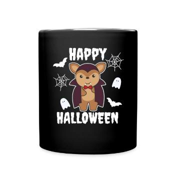 Cerf Joyeux Halloween Mignon Diable Vampire Costume - Mug uni - noir - Devant