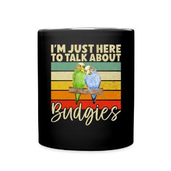Budgie Gift - Full Colour Mug - black - Front