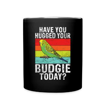 Budgie Gift - Tasse einfarbig - Schwarz - Vorne