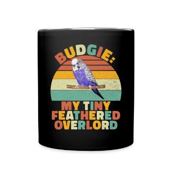 Budgie Gift - Full Colour Mug - black - Front