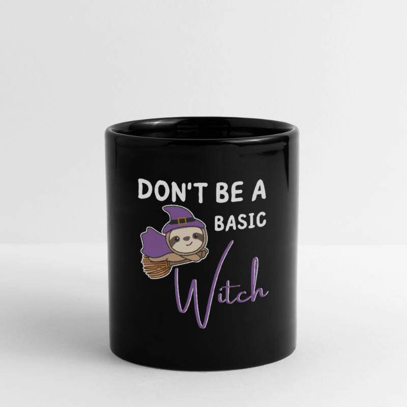 Sloth Halloween Witches don't be a basic witch Full Colour Mug