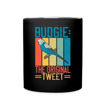 Budgie Gift - Full Colour Mug - black - Front