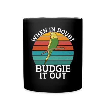 Budgie Gift - Full Colour Mug - black - Front