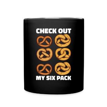 Bretzel Brezeln Bäcker Backwaren - Tasse einfarbig - Schwarz - Vorne