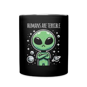 Alien - Tasse einfarbig - Schwarz - Vorne