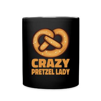 Bretzel Brezeln Bäcker Backwaren - Tasse einfarbig - Schwarz - Vorne