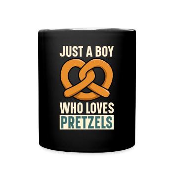 Bretzel Brezeln Bäcker Backwaren - Tasse einfarbig - Schwarz - Vorne