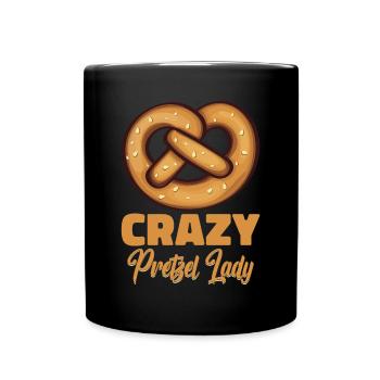 Bretzel Brezeln Bäcker Backwaren - Tasse einfarbig - Schwarz - Vorne