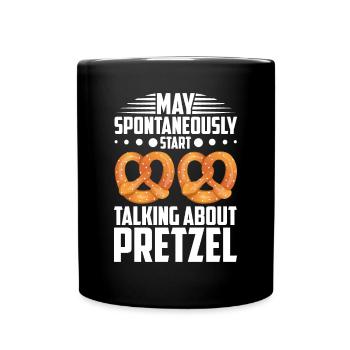 Bretzel Brezeln Bäcker Backwaren - Tasse einfarbig - Schwarz - Vorne