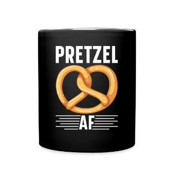 Bretzel Brezeln Bäcker Backwaren - Tasse einfarbig - Schwarz - Vorne