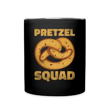 Bretzel Brezeln Bäcker Backwaren - Tasse einfarbig - Schwarz - Vorne