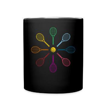 Drôle de joueur de tennis Raquette Tennis - Mug uni - noir - Devant
