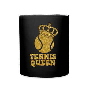 Drôle de joueur de tennis Raquette Tennis - Mug uni - noir - Devant