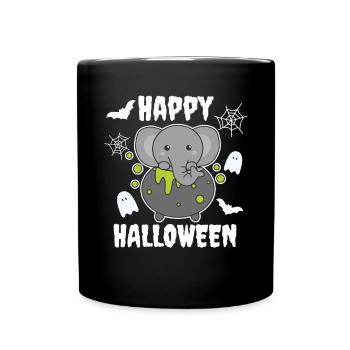 Koala Joyeux Halloween Bâton de Chaudron de Sorcière - Mug uni - noir - Devant