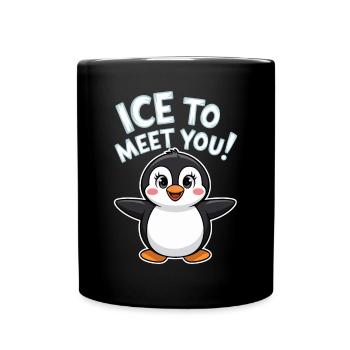 Cute Penguin Word Game - Full Colour Mug - black - Front